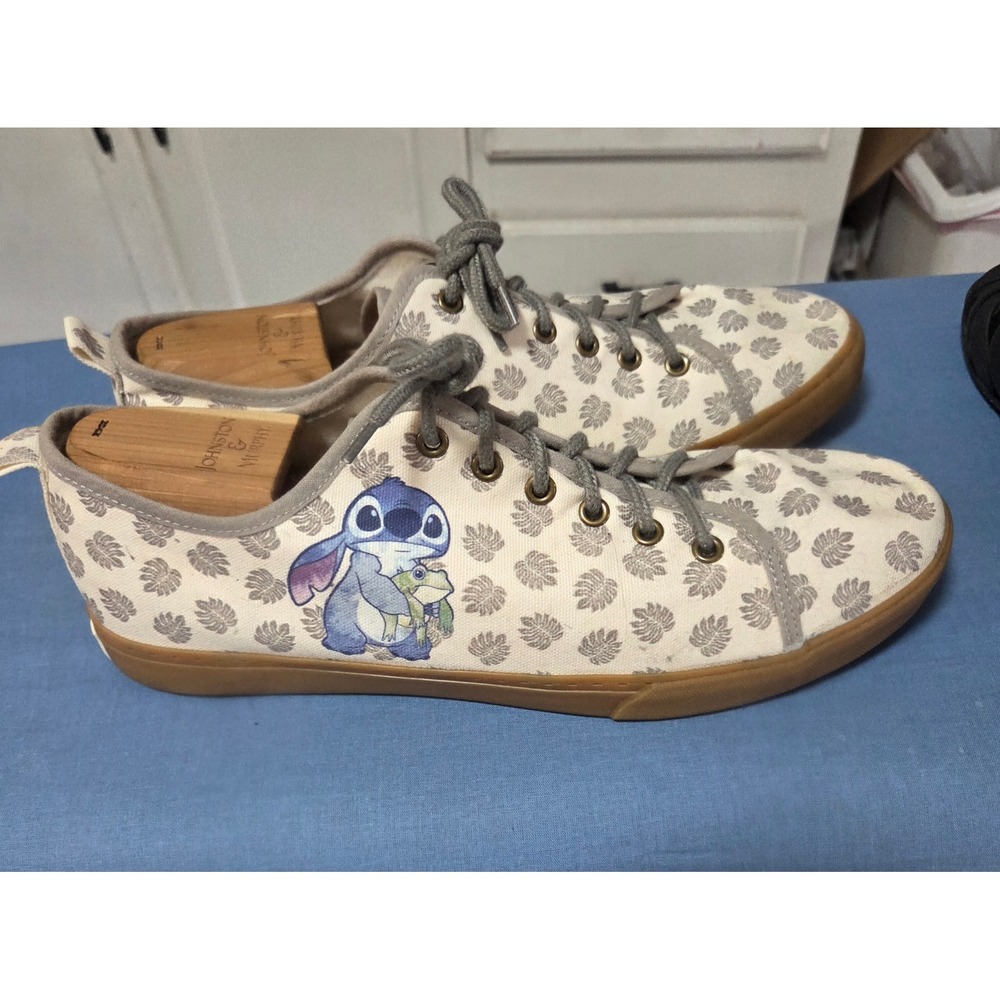 Lilo & Stitch Disney Ground Up Size 10 Ladies Frog Leaf Print Canvas Sneakers